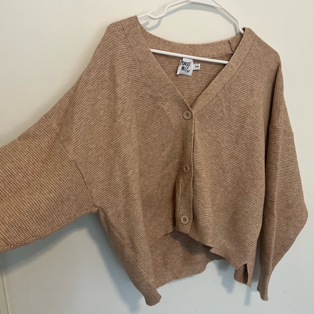 Princess Polly waffle knit cardigan